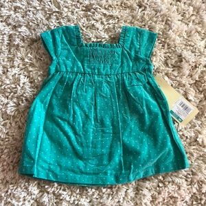New with Tags Green Polka Dot Corduroy Dress 3M